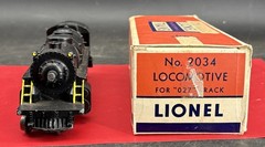 Vtg Lionel No. 2034 Locomotive Postwar Train w/ Original Box 027 Nice Tested