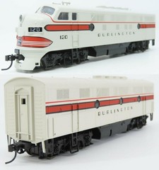HO EMD F3A/F3B Set (Both Pwd) CB&Q Chicago Burlington Quincy DC NIB NOS #23965+1