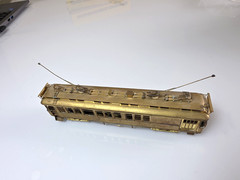 E.Suydam & Co. HO Brass Wood Interurban Coach Combine Powered. Made in JAPAN