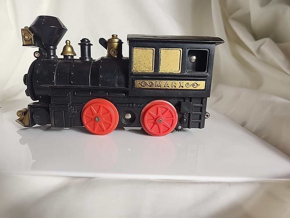 Marx Train Engine Black Plastic Vintage Battery Powered Toy