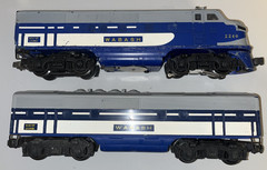 Lionel Postar 2240 Wabash Single Motor F-3 AB Units – Tested, Runs Great