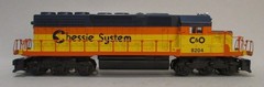 Lionel 6-18204 O Gauge Chessie System SD40 Non-Powered Diesel Locomotive #8204