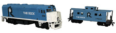 THE ROCK. BLUE & Caboose LOCOMOTIVE 3105 HO