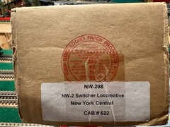 WILLIAMS 3-RAIL O #622 NYC NEW YORK CENTRAL NW-2 SWITCHER NW-208 UNOPENED