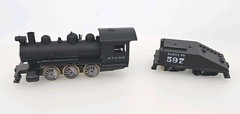 Roundhouse 414 HO Scale 0-6-0 Santa Fe Locomotive Kit Road #597 Unassembled