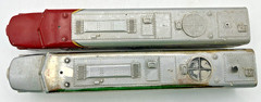 (2) Gilbert American Flyer S Gauge 360 Santa Fe PA Shell for Parts/Restoration