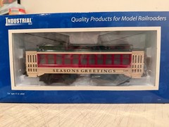 Industrial Rail “Season’s Greetings” Christmas Trolley Car NIB