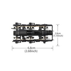 4 Piece Model Train Trolley, HO Scale Railway Accessories 1:87 Model Train