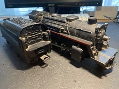 O GAUGE VINTAGE LIONEL ENGINE #8141 2-4-2 WITH Tender: TRK TESTD-GREAT FWD & REV