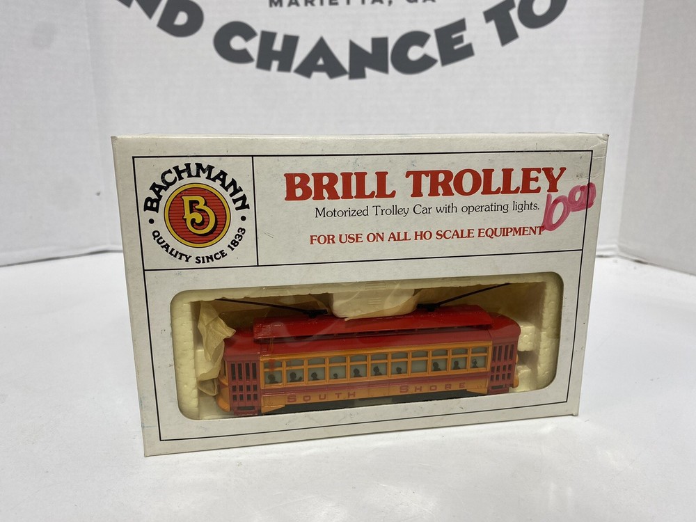 Bachman Ho Scale Brill Trolley South Shore Red / Orange