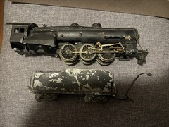 Antique HO Scale Mantua Reading Pacific 4-6-2 Steam Locomotive 1930s Brass