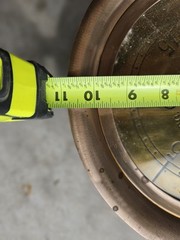 Fabulous Early 1900’s 11″ EX Large Brass GE General Electric STEAM Engine Gauge