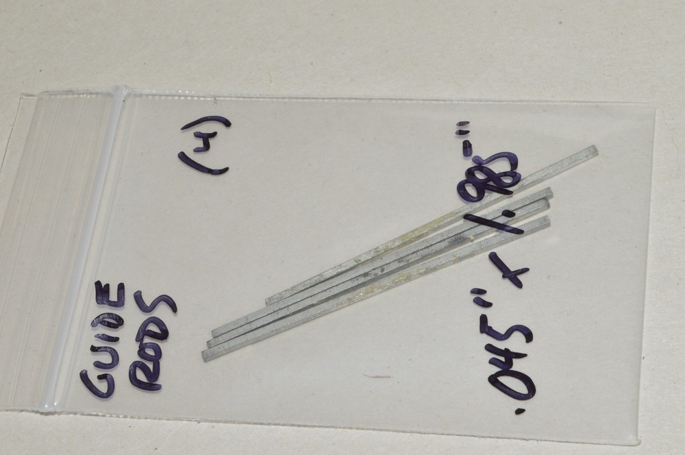 HO scale steam locomotive PARTS metal guide rods (4) .045″ x 1.985″