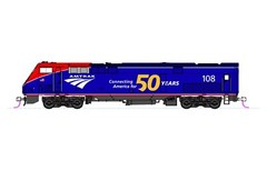 KATO N GE P42 W/LOKSOUND AMTRAK 50TH PHASE V1 #108 PN 176-6037-LS