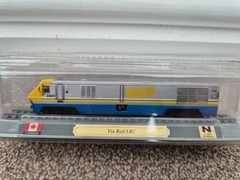 DEL PRADO N GUAGE 1/160 VIA RAIL LRC CANADA LOCO LOCOMOTIVE TRAIN MODEL