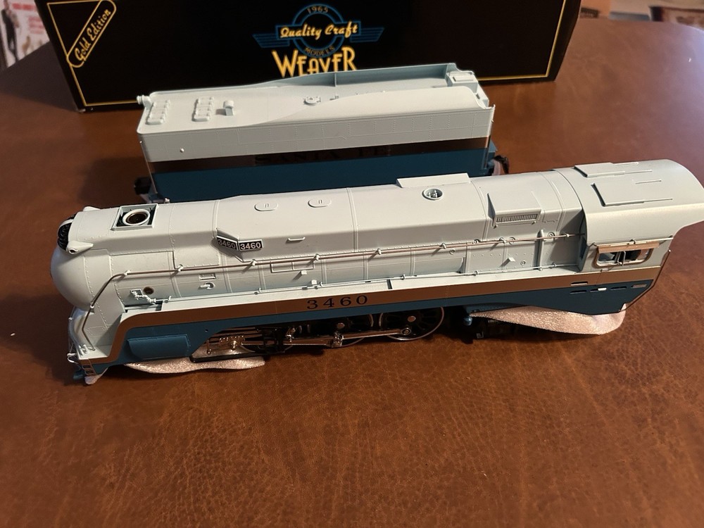 Weaver Gold Edition O Brass 3 Rail Santa Fe Blue Goose Hudson 4-6-4 MIB