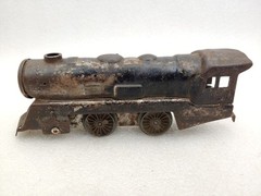 Marx Trains O Gauge Tinplate Wind-Up Steam Locomotive Engine Tested Works No Key