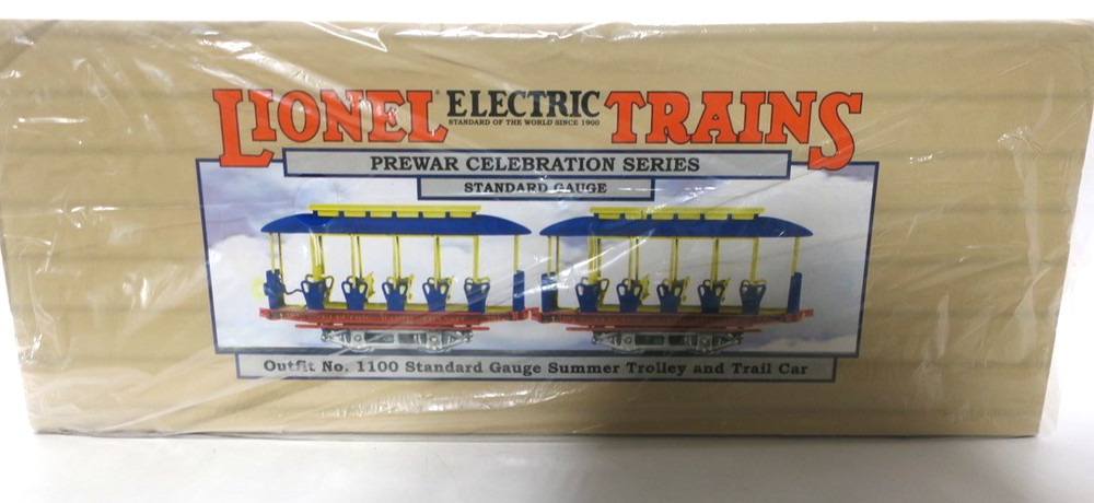LIONEL Trolley & Trail Car PWR DMY Set TINPLATE Standard Gauge 6-13113 NIB