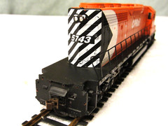 EMD SD40-2 Snoot Nose Locomotive: CP Rail #5743 (Athearn,HO),Tested,Needs Detail