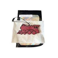 Handmade Train Car Air Freshener Strawberry Leather Scent Red Locomotive