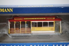 NIB Bachmann HO Yellow & Red – Cable Car with Grip Man 60538 New Trolley