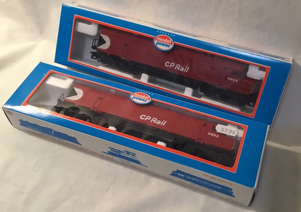 2 Model Power CP Rail FP-45 Electric Diesel Locomotives #6665-1 #4853 New In Box