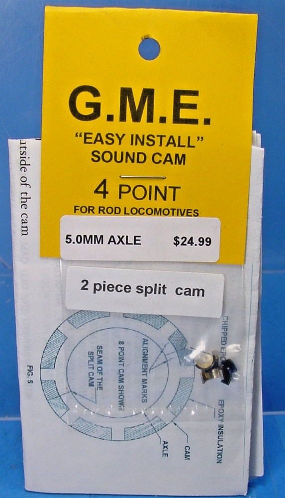 G.M.E. SOUND CAM 5.0mm AXLE 4 POINT STEAM LOCO PFM PBL DCC O,F,G SCALE,1/20.3 S