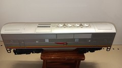 Lionel 2243 Santa Fe Diesel F-3 Locomotive, Barrel & Lumber Car, 7 Piece Set