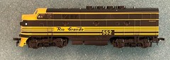 Stewart 8020 HO Scale DRGW Rio Grande F3A Phase I Locomotive #552 + F3B Diesel