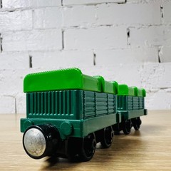 Green Flat Freight Cars Thomas & Friends Take N Play Along Diecast Push Trains