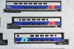 KATO K10917 SNCF TGV DUPLEX ELECTRIC LOCOMOTIVE 10 CAR DISPLAY SET & LIGHTS on