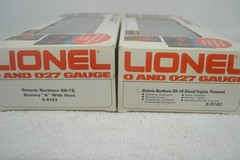 LIONEL MPC 6-8162 & 8163 ONTARIO NORTHERN, SD-18 DIESEL AA SET, LN-BOXED