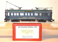 HO Brass Pacific Electric ‘Triangle’ Excursion Car 1-of-Kind Model Hi-C XLNT!