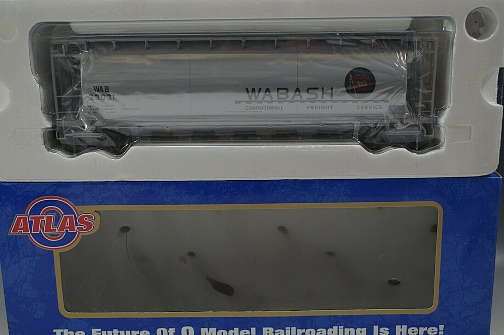 ATLAS ACF 3-BAY CYLINDRICAL HOPPER WABASH #6336-2 0 SCALE NIB TRUE 1/4″ SCALE