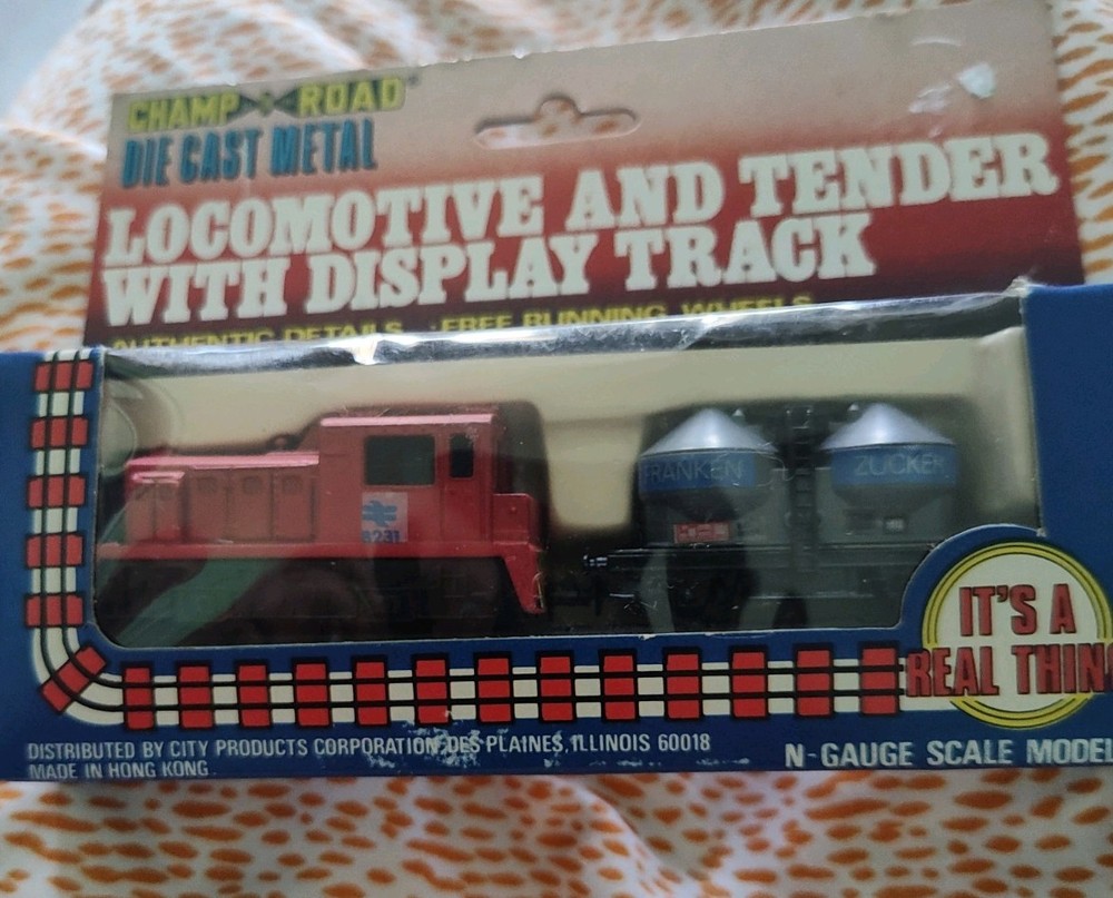 Die Cast Metal Locomotive and Tender W/ Display Track
