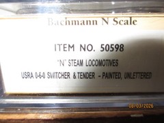 Bachman N Scale 50598 USRA Switcher Unlettered New