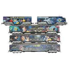 HAWTHORNE VILLAGE HO STAR TREK TRAIN SET LOCOMOTIVE TENDER PASSENGER CARS