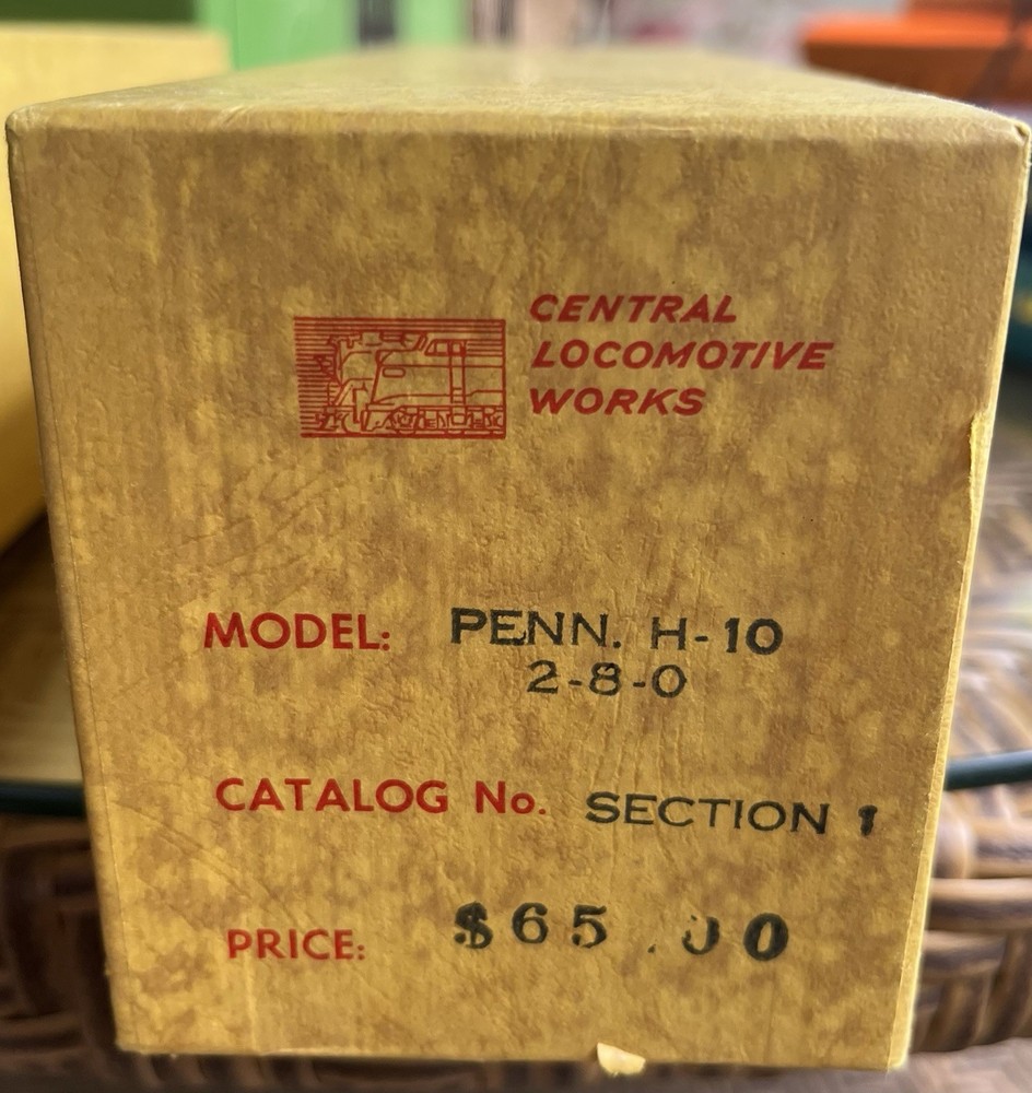 Central Locomotive Works Penn H-10 Brass Parts, Box