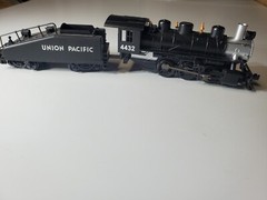 ho Bachmann UP #4432 0-6-0 Steam Loco-w/Light & Tender-Refurb-DC-Runs Good (1)