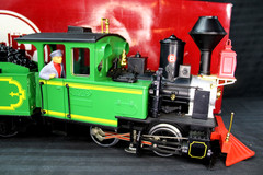 LGB #2017D Green 0-4-0 #6 LOCO with Power Tender & Original Box MINTY 1987