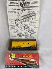 Vintage Globe HO Diesel Locomotive Union Pacific F7 1468 Yellow Kit Boxed