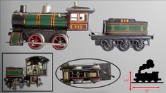 Vintage (c.1910-1915) Bing 0-gauge #210 Clockwork Locomotive