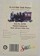 G Ga., 1:20.3 Scale, Bachmann Spectrum 82598, 0-4-0 Side Tank Porter, DCC Ready