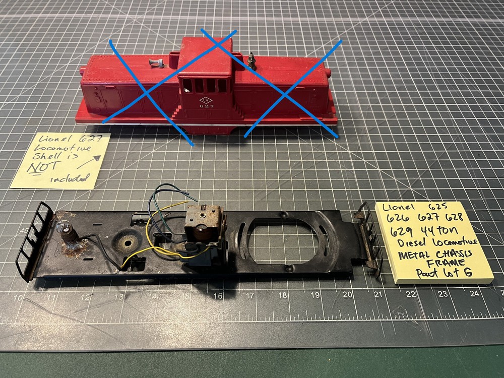 LIONEL Train 44 Ton 629 626 627 628 Switcher Locomotive CHASSIS FRAME PART LOT G