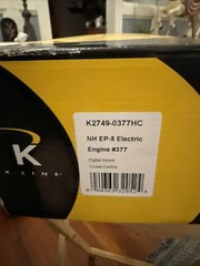 K-Line K-2749-0377HC NH EP-5 Electric Loco w/Sound Cruise Control New In Box
