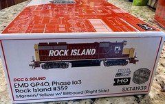 HO ScaleTrains Rivet Counter EMD GP40 Rock Island #359 DCC/Sound/NIB