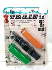 NOS 1972 MIDGETOY LOCOMOTIVE TENDER PASSENGER BAGGAGE CAR METAL TRAIN NEW SEALED