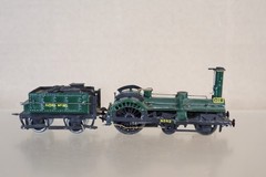 VINTAGE SCRATCH BUILT NON POWERED HO GAUGE SNCF NORD 2-2-2 LOCOMOTIVE 122 op