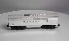 Lionel 6-8062 O Burlington F-3 B-Unit Chrome Non-Powered Diesel Locomotive #8062