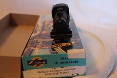 HO Scale Mantua, 0-4-0 Steam Switcher Locomotive, Santa Fe, Black #3179